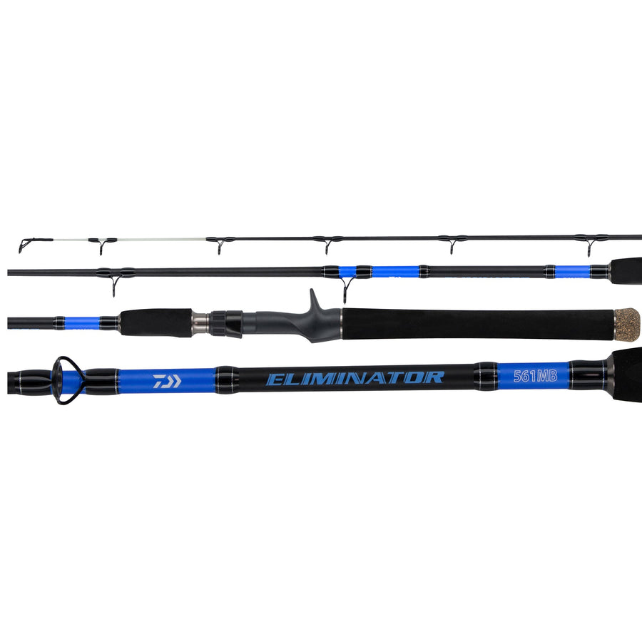 daiwa eliminator fishing rod 2026 SPINNING COMBO US The Aluminum Frame and Sideplate combine to form a strong rigid housing for the state of the art Digigears cut to smooth Daiwa Eliminator 6000LC / Blast